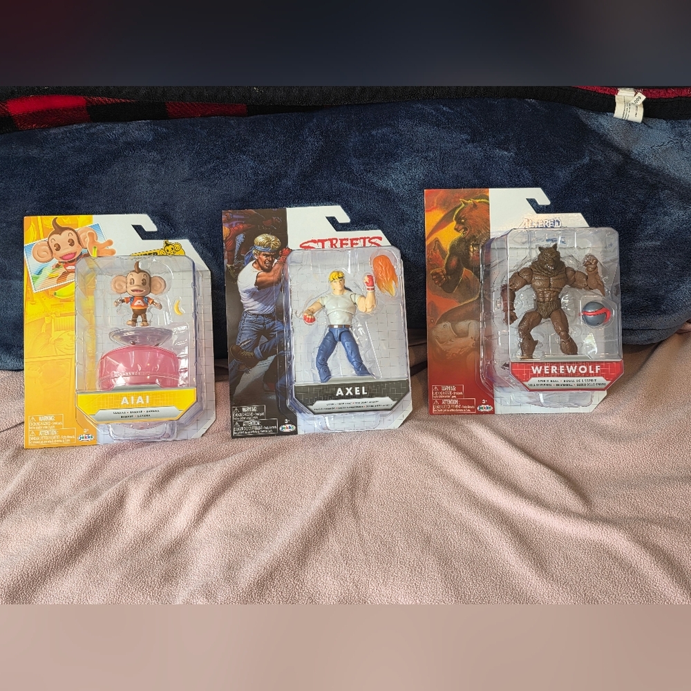Jakks Pacific SEGA Figure Bundle: Axel Stone, Altered Beast Werewolf & AiAi NEW
